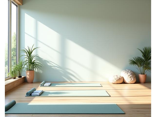 Ruhiges Yoga-Studio für Entspannung und Flexibilität